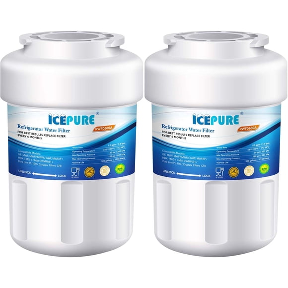 ICEPURE MWF Refrigerator Water Filter Replacement for GE SmartWater MWFP,HDX FMG-1, GWF, RWF1060, GSE25GSHECSS, 197D6321P006, WFC1