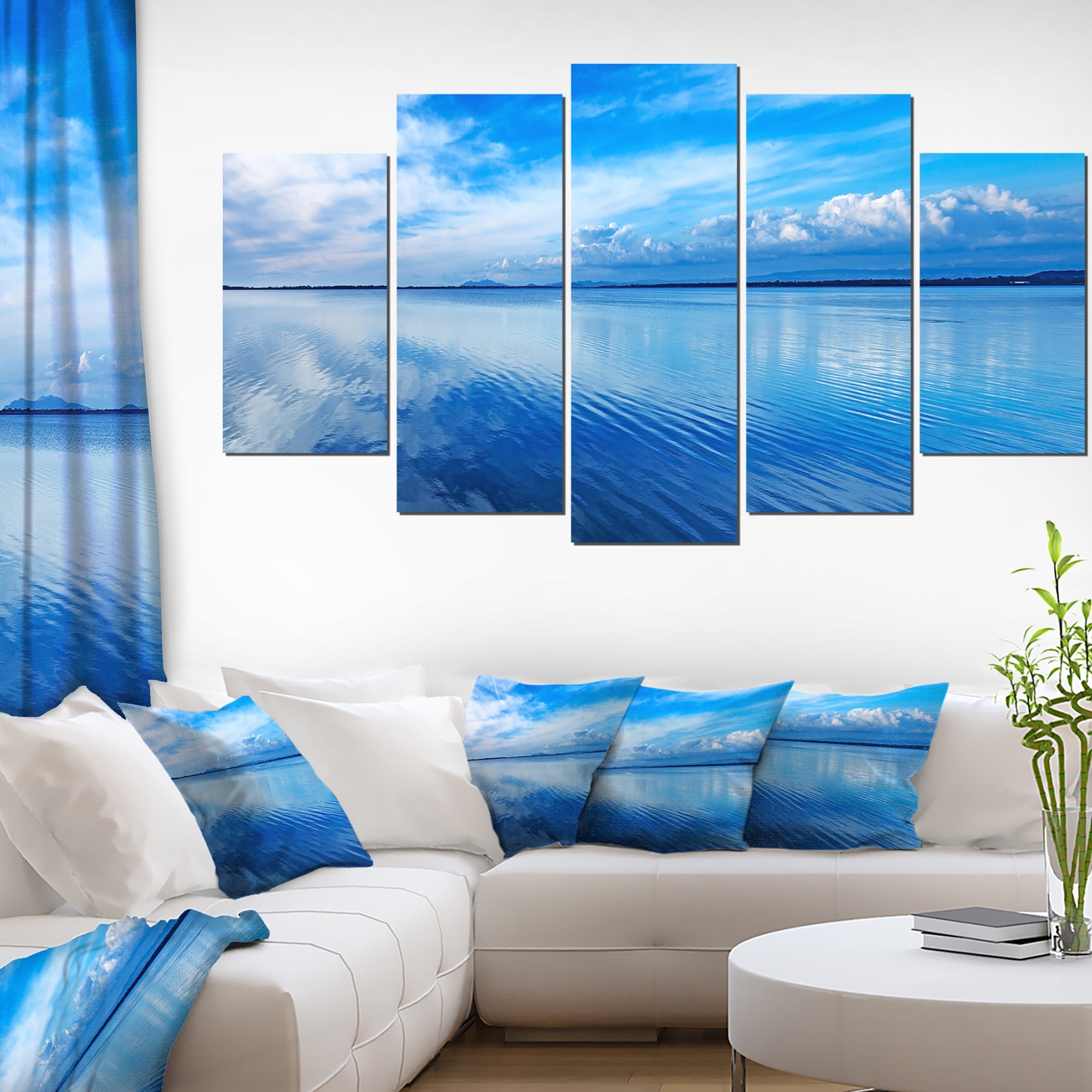 Sunset Blue Panoramic Landscape Oversized Landscape Wall Art Print