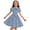 R166/Light Blue, variant on Vividxx Girls Dresses Summer Casual Short Sleeve Polka Dot Print Dress With Collar Soft Playwear For Toddlers And Kids Cute Vacation
