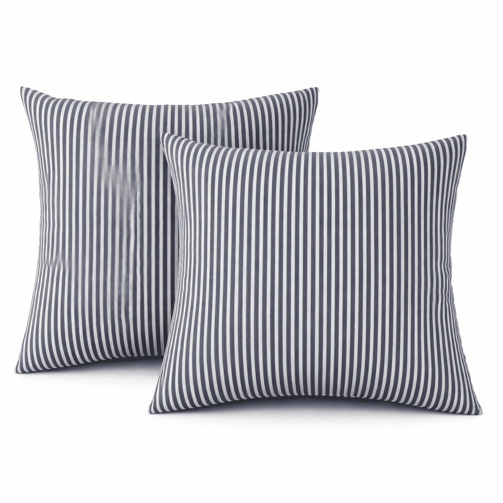 2 Pack Outdoor Throw Pillows, Waterproof & Fade-Resistant Patio Cushions, 18x18 Inch Decorative Outdoor Pillows for Garden, Porch, Balcony & Poolside Furniture