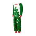 thumbnail image 2 of Family Matching Christmas Pajamas Sets Long Sleeve O Neck Tops Christmas Tree Print Pants or Jumpsuit or Dog's Outfit, 2 of 7