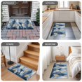 thumbnail image 6 of Blue Gold Feather Door Mat Indoor Outdoor, Modern Oil Painting Gradient White Non Slip Welcome Mat with Rubber Backing, Absorbent Fabric Front Door Mats Entryway Rug for Home Patio Entrance 16"x24", 6 of 9