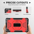 thumbnail image 4 of Shockproof Case for Samsung Tab A7 Lite 8.7 T220 T225, Military Grade Protection Rotating Stand Hand Strap Shoulder Strap Kids Friendly Bumper Rugged Case for Galaxy Tab A7 Lite 8.7",Red, 4 of 8