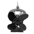 thumbnail image 4 of Ventilador de estufa de 4 aspas con encendido automático, resistente a altas temperaturas, color negro, diámetro 152 mm, LT381, estilo corona, 4 of 14