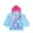 Light Blue, variant on Lkhaha Girls' Hooded Beach Cover-Up Print Sun Protective & Quick Dry Beach Vacation Swimsuit Black 4-5 Years