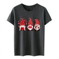 thumbnail image 4 of T Shirts for Women Casual Tops Couples Lover Valentine's Day Short Sleeve Print Tee Shirt Top, 4 of 7
