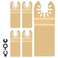 thumbnail image 3 of 5Pcs Oscillating Saw Blades 34MM  Coating Oscillating Tool Blades Sharp Wear Resistant Multitool Blades with Adapters for Grout Cement Grit Mortar Removal, 3 of 11
