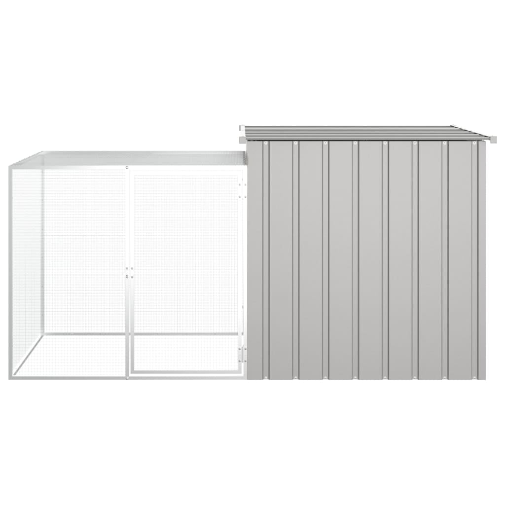 vidaXL Rabbit Cage Gray 78.7"x35.8"x39.4" Galvanized Steel