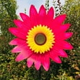 thumbnail image 4 of Molino de viento de girasol giratorio, estaca giratoria de viento de girasol, rueda de Pinwheel de flores para césped, fiesta al aire libre, patio, decoración de Picnic, 4 of 5