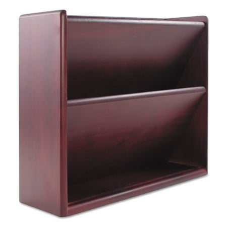 - Carver Hardwood Double Wall File, Letter, Two Pocket, Mahogany -CVR09623