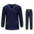 thumbnail image 2 of Nursing Scrubs V Neck Scrub Top and Pants for Veterinary SPA Operating Room L, 2 of 9