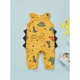 thumbnail image 2 of Newborn Baby Boys Sleeveless Animals Print Romper Dinosaur Printed Jumpsuit Infant Toddler Boy Summer 3D Dinosaur Clothes, 2 of 8