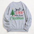 thumbnail image 4 of WEAIXIMIUNG Sweat à Capuche pour Femmes Mode de Noël Imprimé Arbre de Noël Lettre Manches Longues Col Rond, 4 of 5