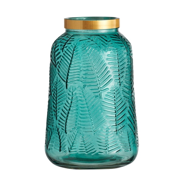 Jarrón nórdico para arreglos florales decorativos, ideal como centro de mesa para sala de estar u oficina. Verde