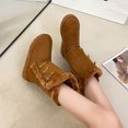 thumbnail image 3 of Rokment Women's Mid Calf Platform Winter Boots Fashion Warm Suede Fuzzy Thicken Fleece Lined Comfortable Flat Non Slip Snow Dress Tall Boots, 3 of 6