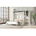 thumbnail image 5 of Space-Saving Queen Murphy Bed with Sofa, Desk & Storage Cabinet | Modern White Wood & MDF Foldable Wall Bed for Studio Apartments, Home Office, 5 of 20