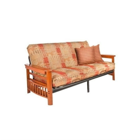 Night And Day Portland Full Wood Metal Futon In Cherry Night And Day Portland Full Wood Metal Futon In Cherry