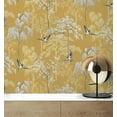 thumbnail image 3 of NextWall Arthouse Bird Garden Peel and Stick Wallpaper 20.5 in. W x 18 ft. L - Ochre, 3 of 7