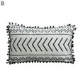 thumbnail image 2 of Opolski Simple Geometric Fringe Decorative Cushion Rectangle Tassel Soft Pillow Cover, 2 of 7