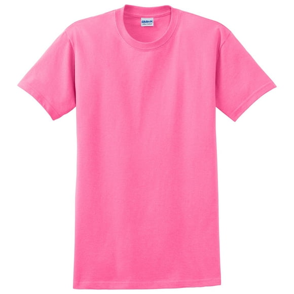 Gildan-20 00-T-Shirt Unisexe en Ultra Coton®, Rose Sécurité, Lot de 1