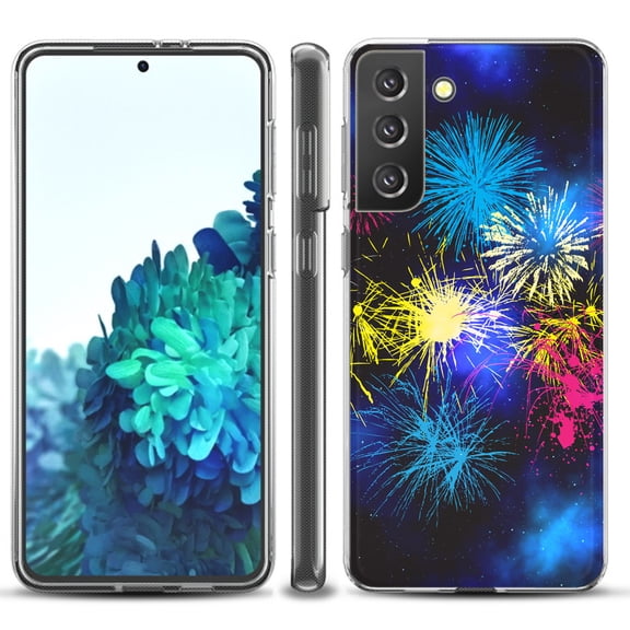 Slim-Fit TPU Protective Phone Case compatible with Samsung Galaxy S21  5G / S21 PLUS 5G, by OneToughShield ® - Fireworks