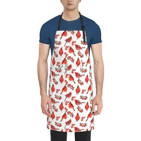 

Coaee Red Birds for Waterproof Apron for Unisex Adult with Adjustable Bib Apron