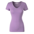 thumbnail image 3 of MixMatchy Women's Basic Solid Multi Colors Fitted Short Sleeve T-Shirt [S-3XL], 3 of 5