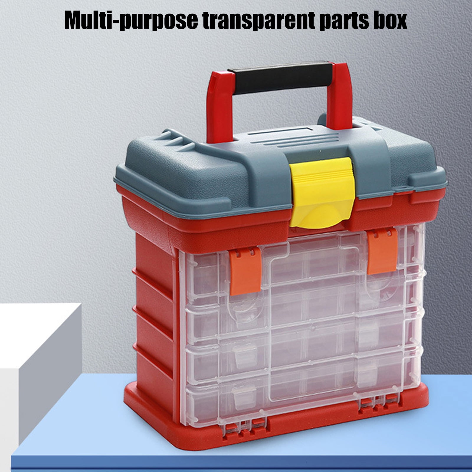 4 Layer Stackable Storage Box Things Crafts Storage Box Adjustable Compartment for Jewelry Tool Small Item