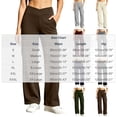 thumbnail image 3 of Hurxie Women's Wide Leg Yoga Pants with Pockets Stretchy Cargo Work Dress Pants High Waisted Travel Scrub Trousers Brown,2XL, 3 of 6