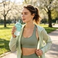 thumbnail image 3 of Reusable Iced Coffee Cup 430ml with Wide Mouth Straw and Anti- Grip Equipped with Heat-Insulating Silicone Lid Ultra-Light Portable Travel Tumbler Safe Food-Grade for All Beverages (1PC), 3 of 4