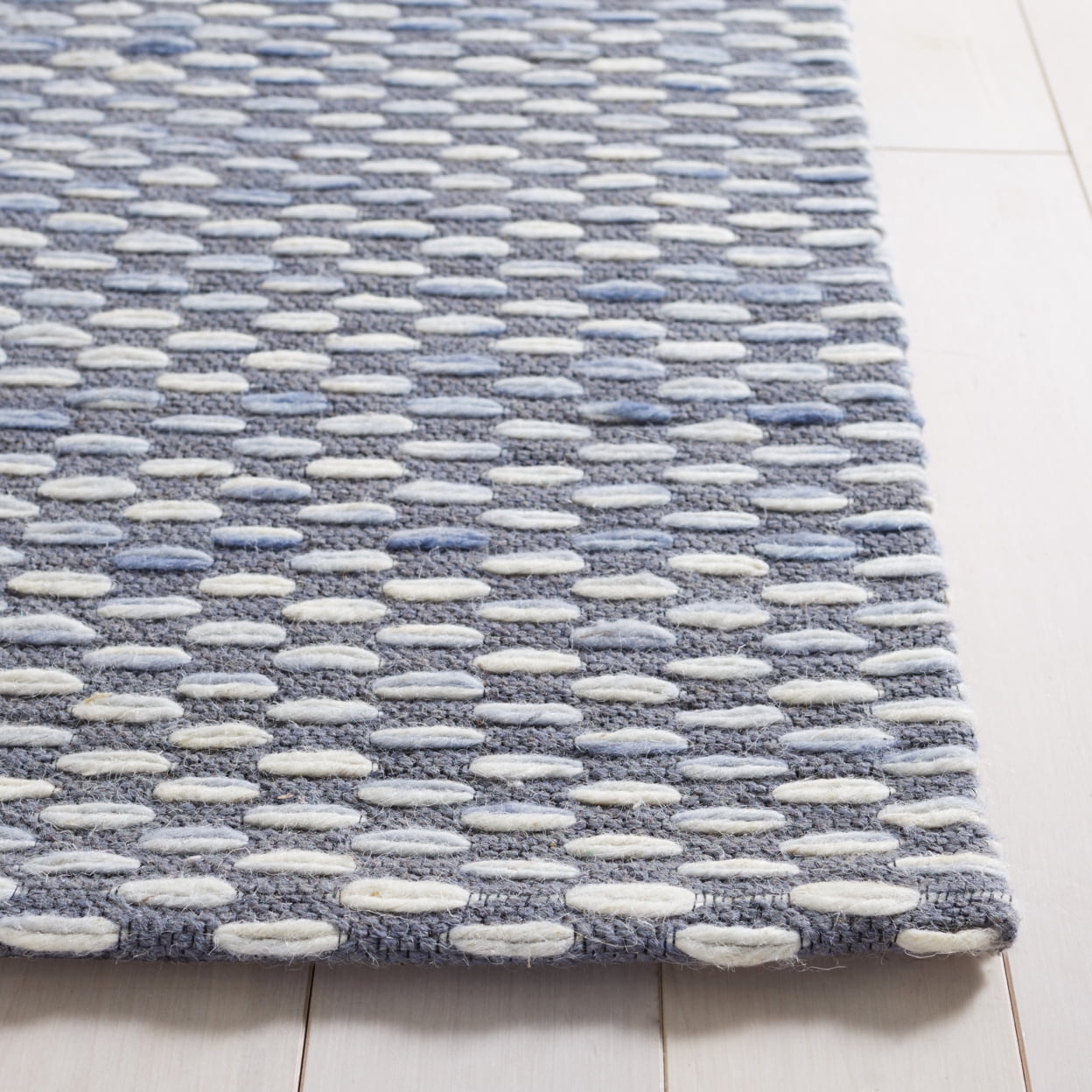 SAFAVIEH Marbella Carlene Geometric Striped Area Rug, Grey/Beige, 6' x 6' Square