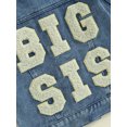 thumbnail image 6 of Bagilaanoe Toddler Baby Girl Denim Jacket Letter Embroidery Long Sleeve Jean Cardigan Shacket Coat 12M 18M 24M 3T 4T 5T Kids Fall Casual Outwear, 6 of 9