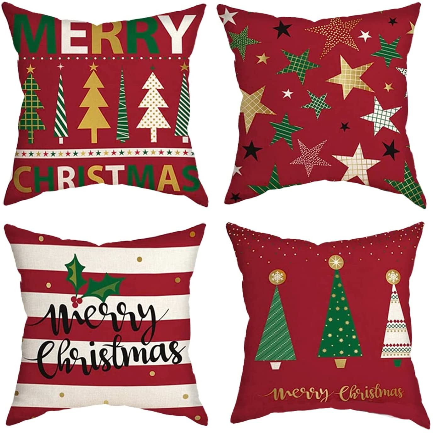 Festival Sofa Cushion Cover Home Decor Pillow Case Pattern 45x45cm Christmas 
