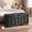 Dark Grey, variant on 51.2" Wooden Storage Bench with Safety Hinges, 400 lb Capacity Storage Chest with Side Handles for Entryway, Bedroom and Living Room, Brown