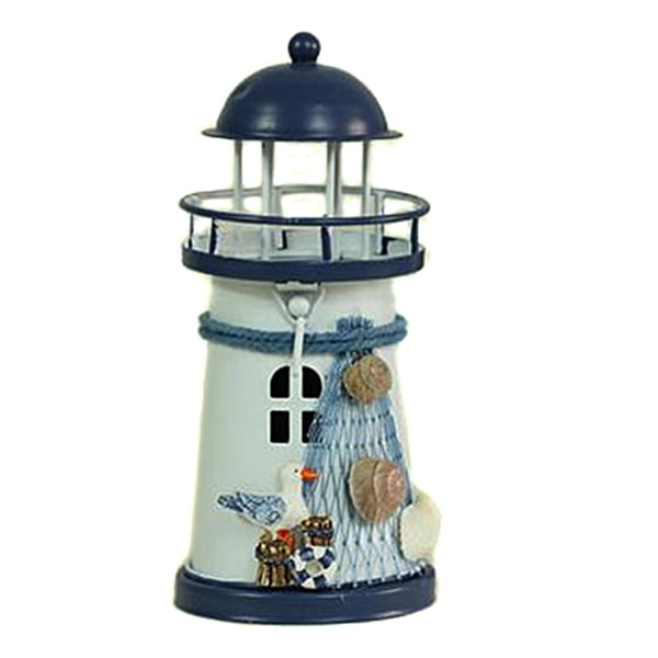 Lighthouse Candle Holder Mediterraneanstyle Iron Candle Holder Holiday
