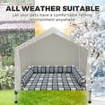 thumbnail image 3 of Cama elevada para perros House Caghash, resistente a la intemperie, 2 en 1, con almohada, 3 of 7