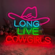 Neonium Long Live Cowgirls Neon Sign for Wall Decor Custom LED Light Art Signs