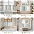 thumbnail image 6 of Sage Green Grey Stripe Tier Curtains, Modern Farmhouse Vertical Striped Light Filtering Kitchen Curtains, 2Pcs Rod Pocket Half Window Treatments Panels for Sink Cafe Cabinet Camper 27.5x24 Inches, 6 of 9