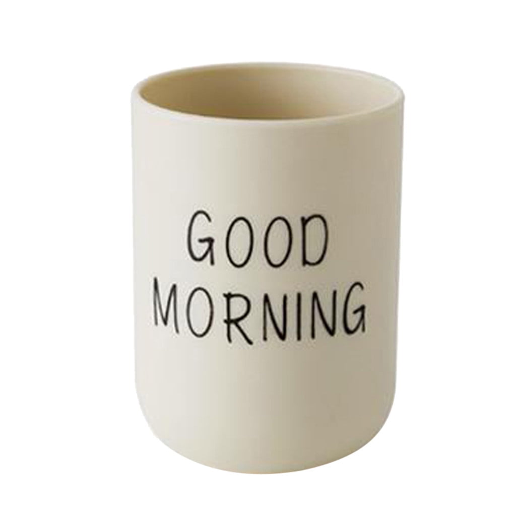 Toyfunny Bathroom Toothbrush Circular Cup Simple Plain Cup Couple Tooth Cup Good Morning