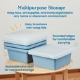 thumbnail image 4 of ECR4Kids Square Bin with Lid, Powder Blue, 4-Pack, 4 of 9