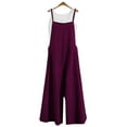 thumbnail image 2 of MSJUHEG Combinaisons pour Femmes Combinaisons une Pièce pour Femmes Pantalon à Bavette Oversize Salopette Combinaison Pantalon Combinaison Femme Violet TG, 2 of 2