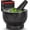Black, variant on Mortar and Pestle Set, Heavy Duty Natural Granite, Make Fresh Guacamole at Home, Solid Stone Grinder Bowl, Herb Crusher, Spice Grinder, 1.5 Cup Size, Unpolished Grey