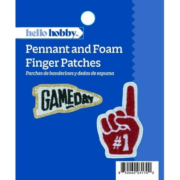 Hello Hobby Pennant and Foam Finger Sport Patches