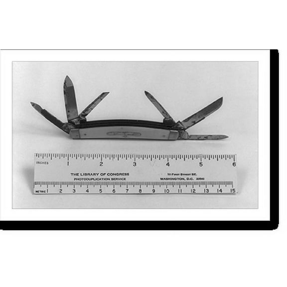 Historic Print, [Abraham Lincoln's pocketknife], 16" x 20"