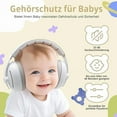 thumbnail image 3 of Wiher Baby Ear Muffs, 2-in-1 Baby Headphones for Noise Protection, Adjustable Noise Cancelling Headphones for Children 0-48 Months, Dual Wearing for Sleep, Plane, Outdoor Travel, White, 3 of 8