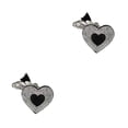 thumbnail image 2 of QualitChoice Porte-Clés Pompon Porte-Clés en Daim de Jour de la Saint-Valentin Multicolore Porte-Clés Polyvalent Sac Décor Coeur Porte-Clés Noir/blanc 2Set, 2 of 6