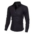 thumbnail image 1 of Camisa De Manga Larga Rayada De Hombres Seda De Hielo, 1 of 8