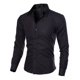 thumbnail image 1 of Camisa De Manga Larga Rayada De Hombres Seda De Hielo, 1 of 8
