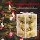 thumbnail image 4 of 2024 12 piezas de bolas de Navidad con purpurina, adornos colgantes para árbol de Navidad, decoración del hogar, adornos para fiestas y bodas, 4 of 5