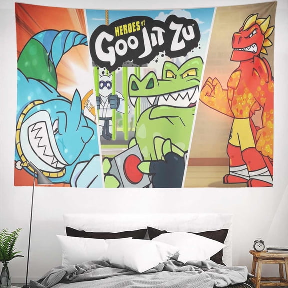 Heroes of the Goo jit zu Tapestry Gift Wall Hanging Backdrop for Room Bedroom Girls Fans Background Banner Party Birthday Supplies Decor